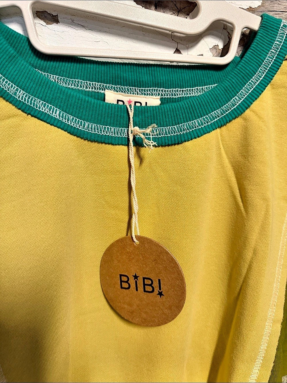 BIBI Color Block Long Sleeve Top NWT - Picture 4 of 7